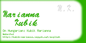 marianna kubik business card